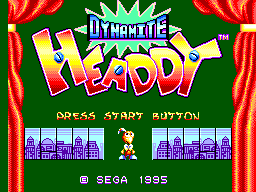 Dynamite Headdy title screen for Sega Master System